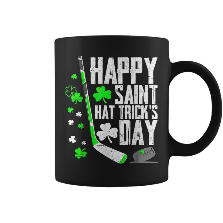 Happy Saint Hat Trick's Day Ice Hockey St Patrick's Coffee Mug