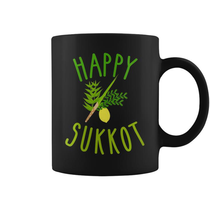 Happy Sukkot Four Species Jewish Holiday Israel Sukkah Coffee Mug