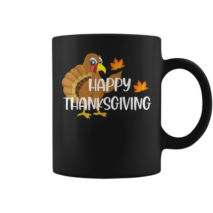Happy Thanksgiving Day Turkey Thankful Boys Girls Coffee Mug