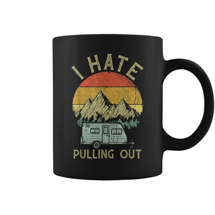 I Hate Pulling Out With My Camping Van Retro Vintage Camper Coffee Mug