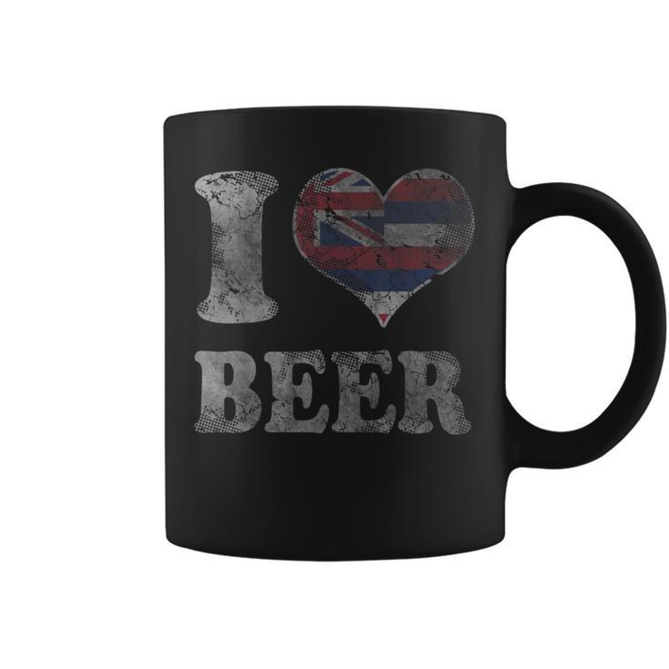 Hawaii I Love Hawaiian Beer Coffee Mug