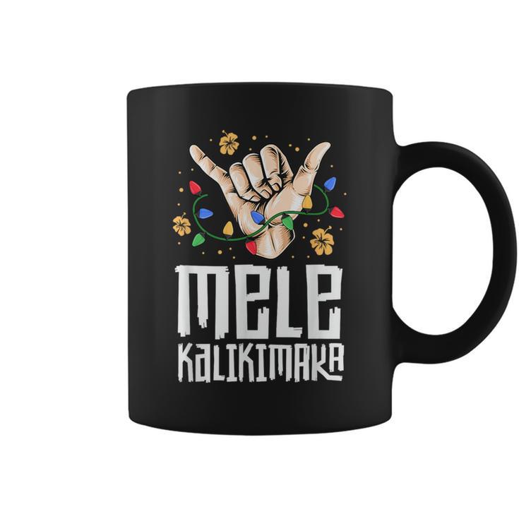 Hawaiian Christmas Mele Kaliki Shaka Kalikimaka Coffee Mug