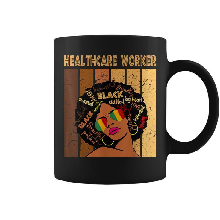 Healthcare Worker Afro African American Black History Month Coffee Mug