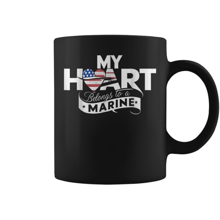My Heart Belongs To A Marine Coffee Mug