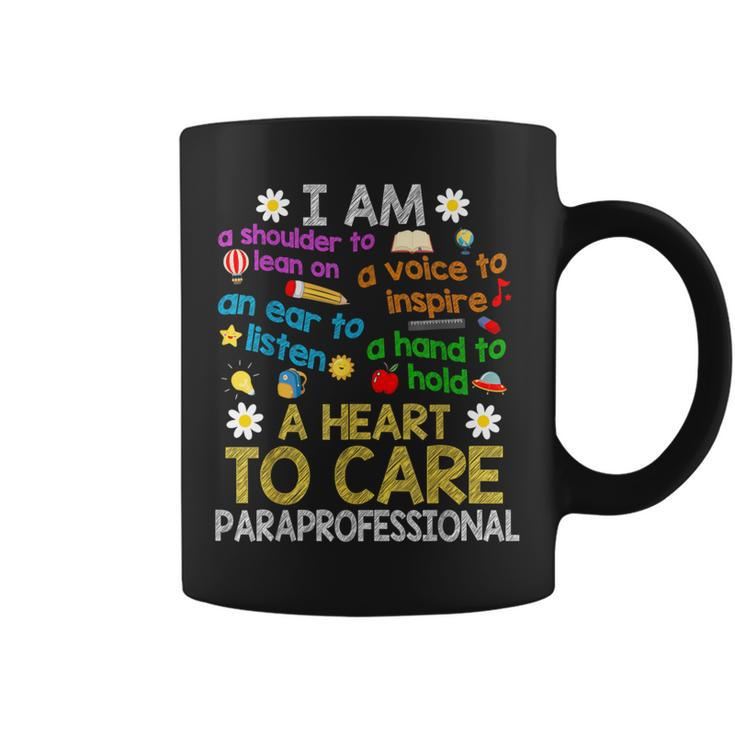 Heart To Care Paraprofessional Teachers Paraeducator Coffee Mug