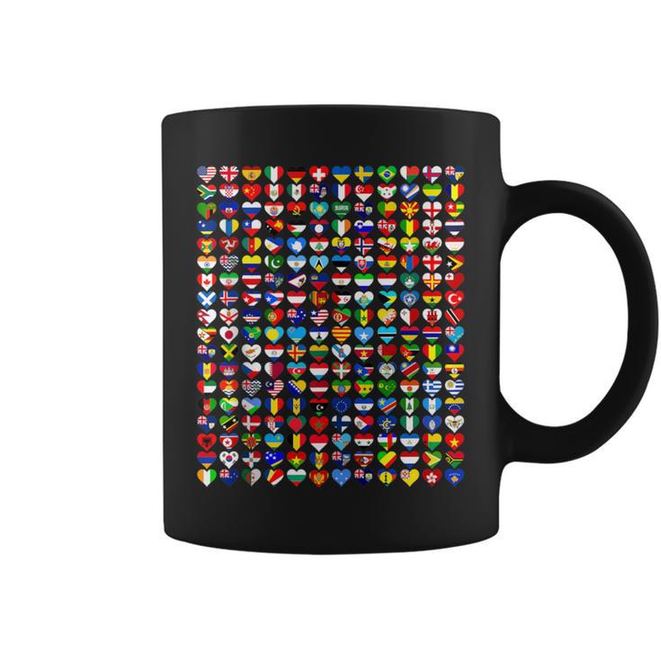 Heart Flags Of The Countries Of The World Flags Unity Day Coffee Mug