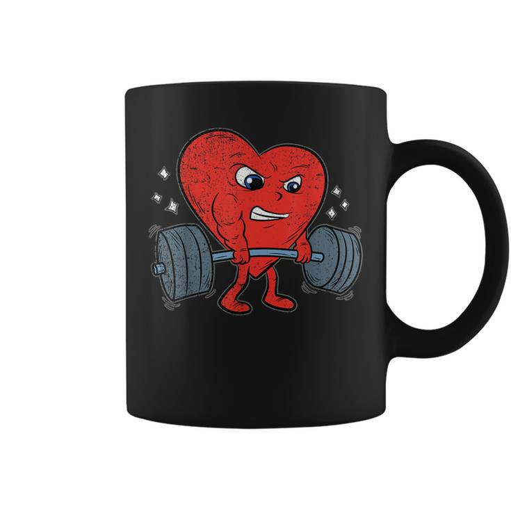 Heart Lifting Workout Valentines Day Cool Gym Bodybuilding Coffee Mug
