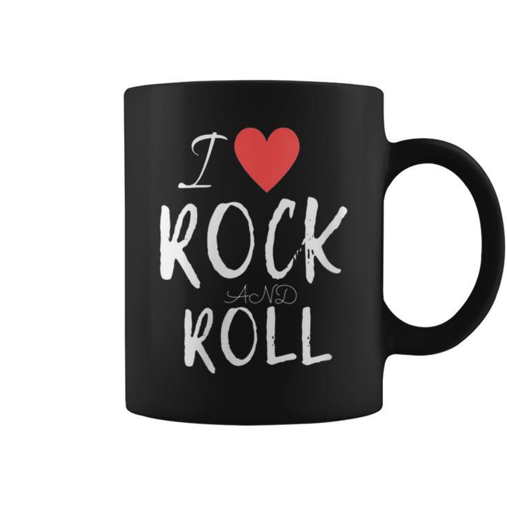 Heart I Love Rock And Roll Music For Girls And Boys Fans Coffee Mug