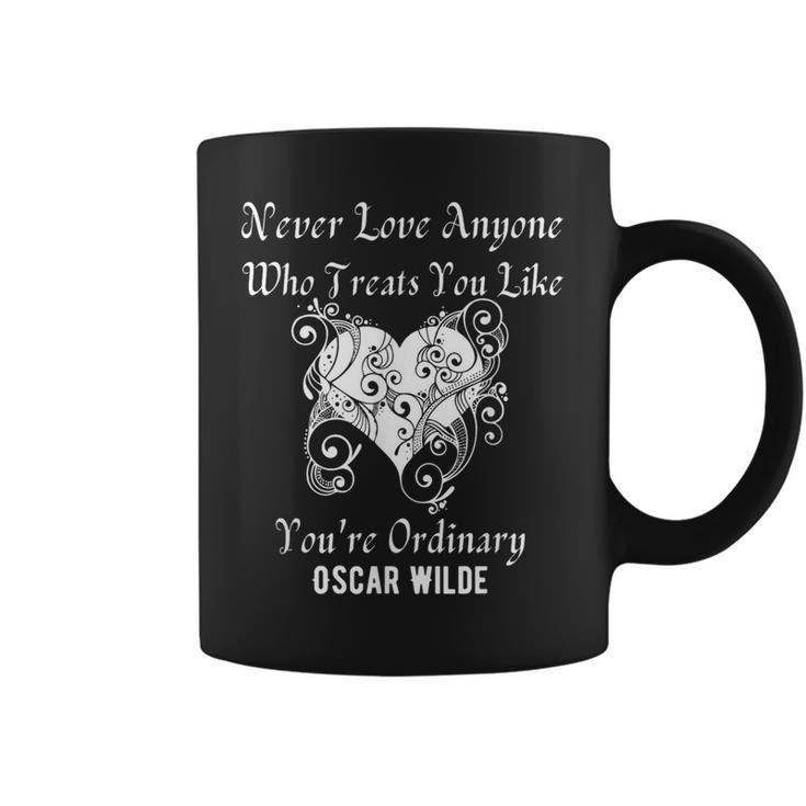 Heart Oscar Wilde Irish Poet Author Never Love Valentine Mom Coffee Mug