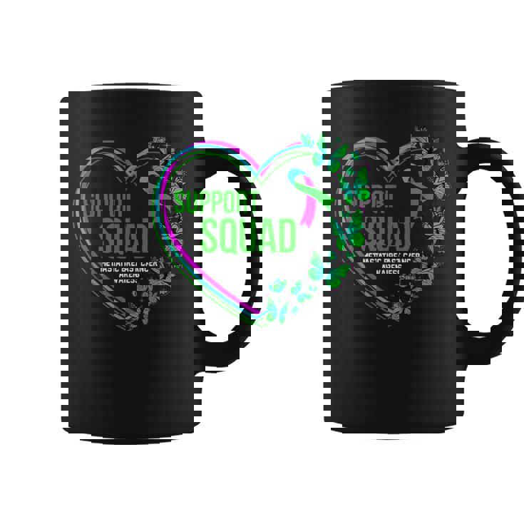 Heart Support Squad Ribbon Metastatic Breast Cancer Coffee Mug