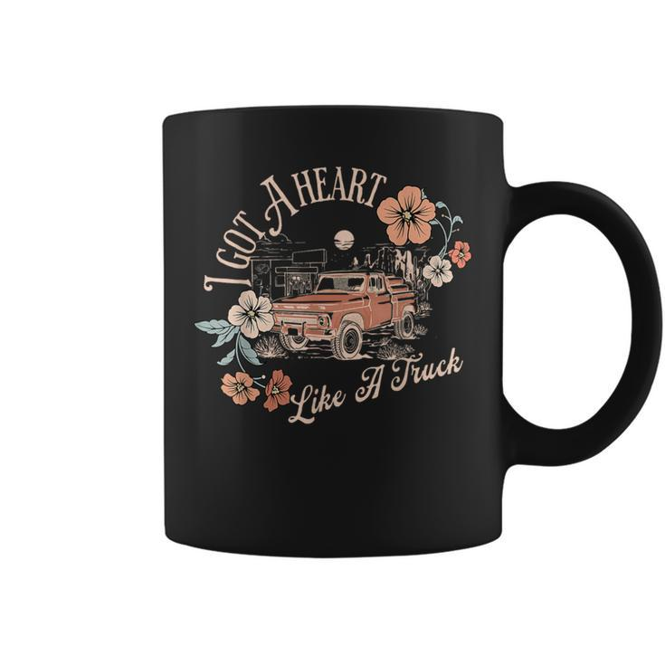 I Got A Heart Like A Truck Western Country Music Cowboy Coffee Mug