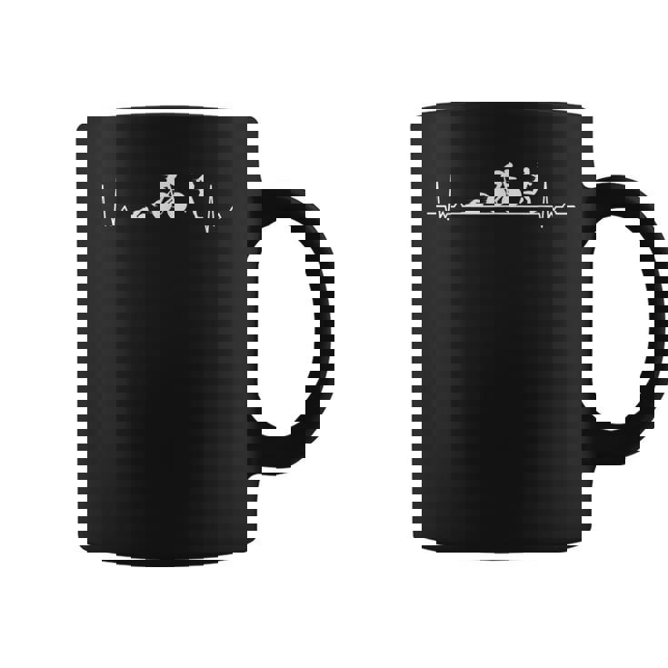 Heartbeat Triatlón Deporte Natación Bicicleta Carrera Carrera Correr Triatlón Larga Distancia Iron Man Taza de café