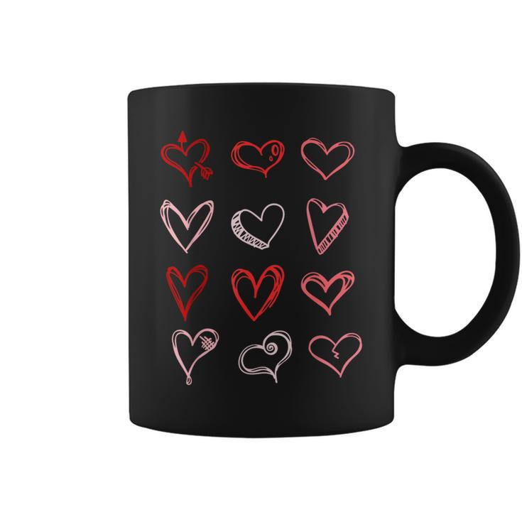 Hearts Pattern Valentines Day Cute Love V-Day Pajama Coffee Mug