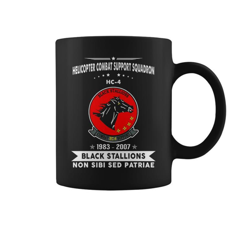 Helicopter Combat Support Squadron 4 Hc 4 Helsuppron 4 Black Stallions Coffee Mug