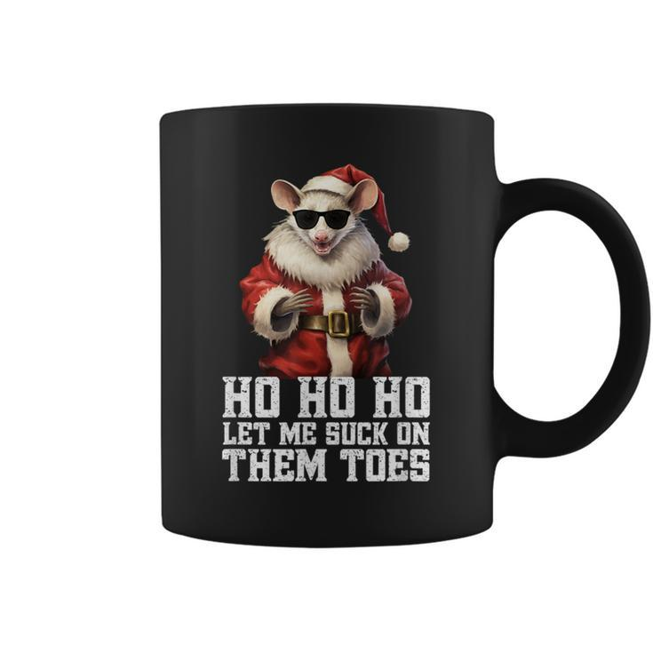 Hell Yeah I Suck Toes Possum Santa Embarrassing Christmas Coffee Mug