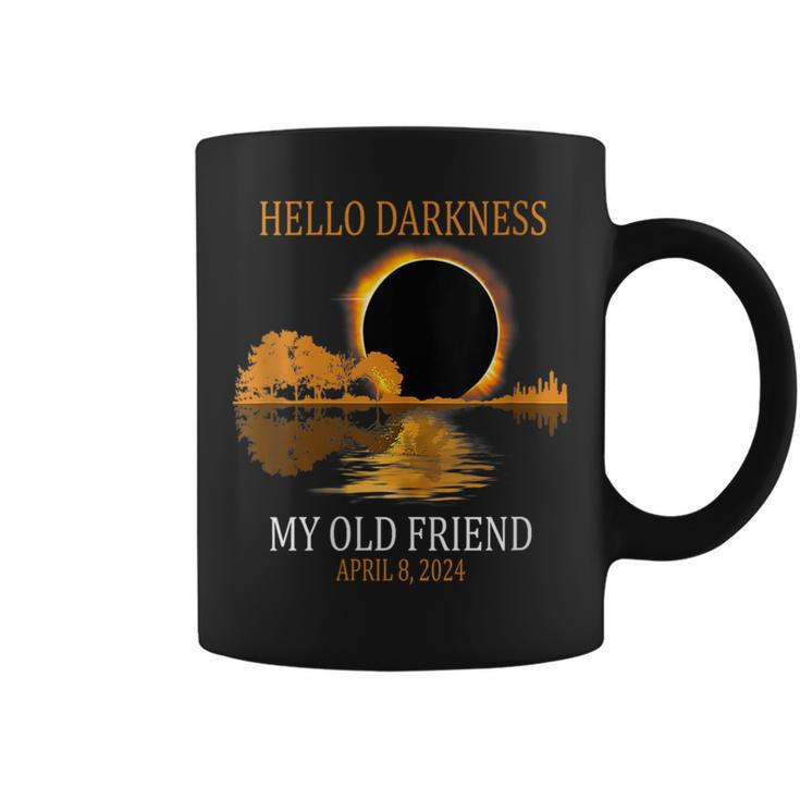 Hello Darkness April 8 2024 Total Solar Eclipse 2024 Coffee Mug