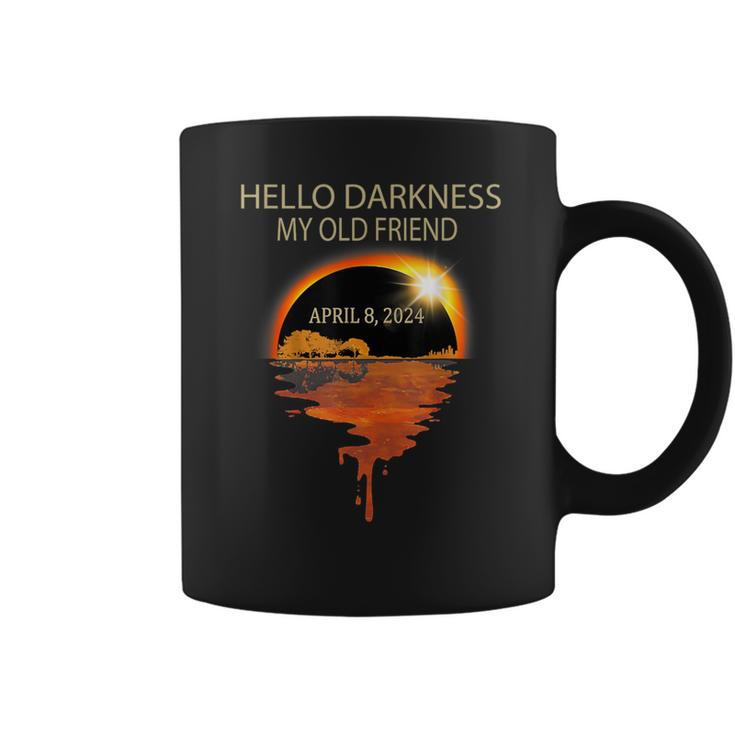 Hello Darkness My Old Friend 2024 Solar Eclipse 40824 Coffee Mug