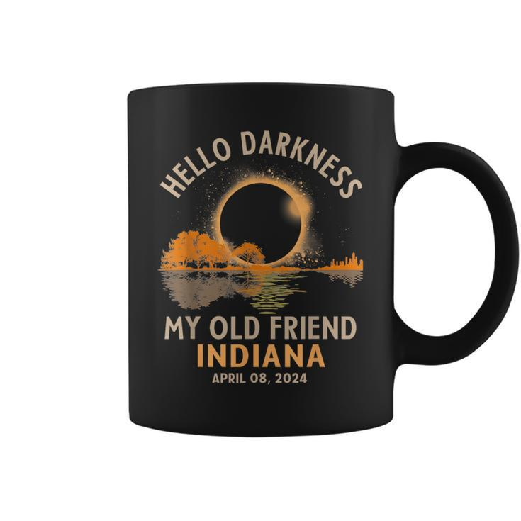 Hello Darkness My Old Friend Total Eclipse 2024 Indiana Coffee Mug
