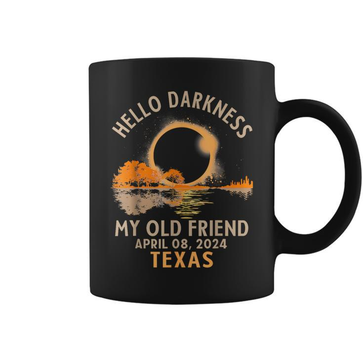 Hello Darkness My Old Friend Total Solar Eclipse 2024 Texas Coffee Mug