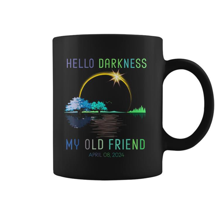 Hello Darkness My Old Friend Total Solar Eclipse Apr 8 2024 Coffee Mug