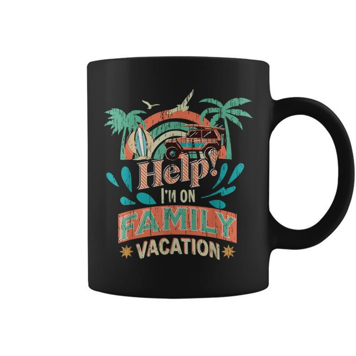 Help Me Im On A Family Vacation Summer Holiday Vintage Coffee Mug