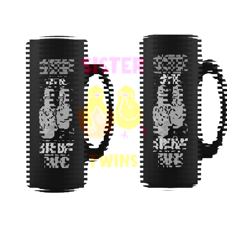 Hermana De Las Gemelas De Cumpleaños Bonito Gemelos Celebre Taza de café