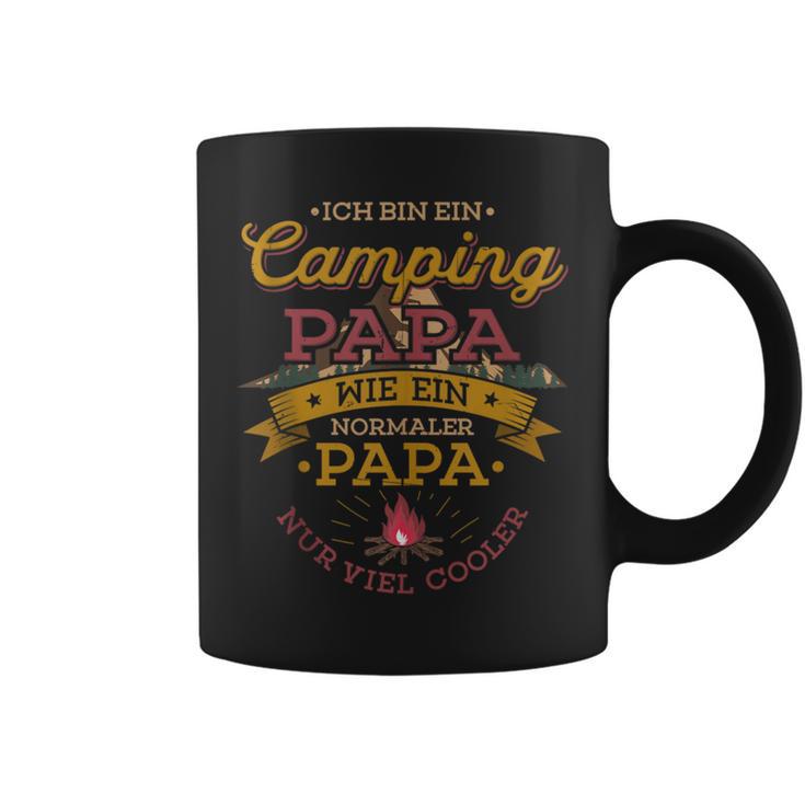 Herren Camping Papa Wie Ein Normaler Papa Nur Cooler Zelten Camper Tassen