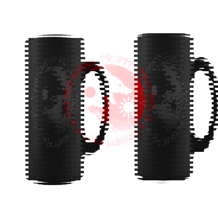 Hijos De Fenrir Skoll Y Hati Norse Wolf Rune Taza de café