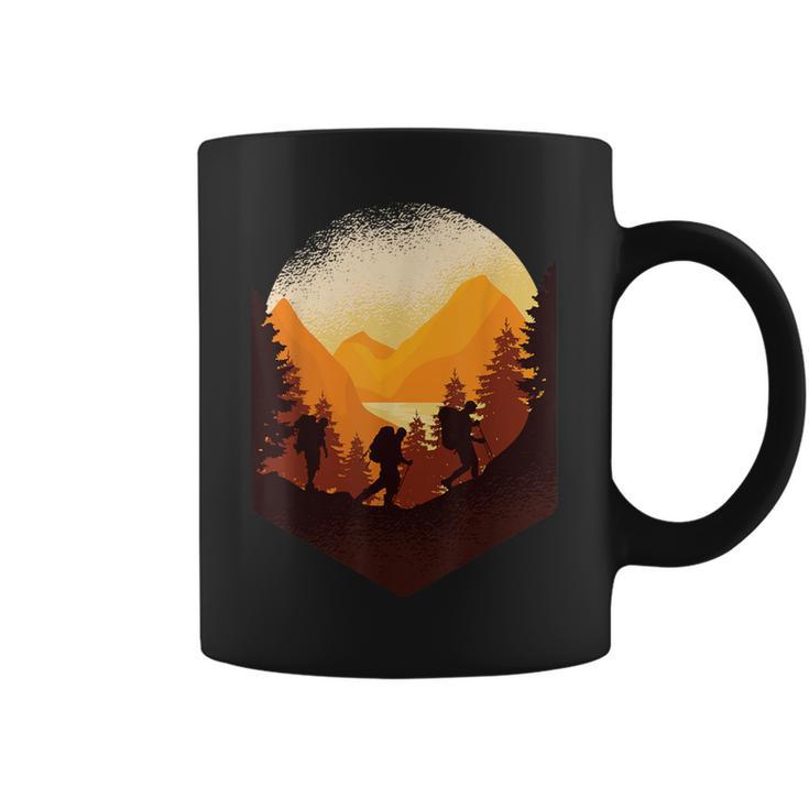 Hiking Mountaineering Forest Retro Vintage Coffee Mug