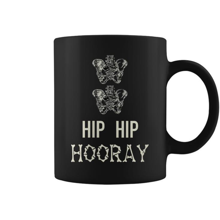Hip Hip Hooray Bone Pun Skeleton Dad Joke Fathers Day Coffee Mug