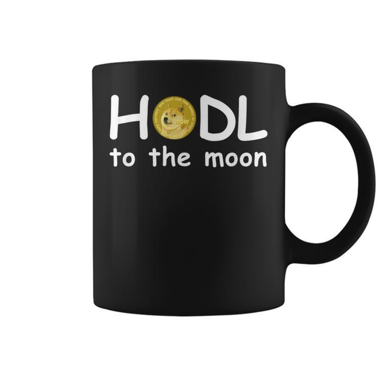 Hodl To The Moon Dogecoin Meme Stock Comic Sans Doge Quote Coffee Mug