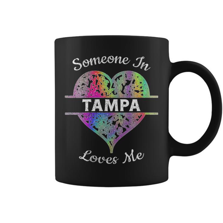 Hometown Rainbow Pride Heart Someone In Tampa Loves Me Coffee Mug