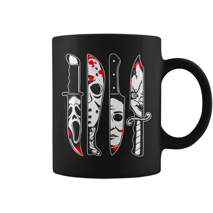 Horror Movie Characters In Knives Horror Characters Coffee Mug