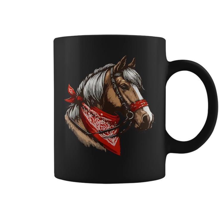 Horse Bandana For Horseback Riding Horse Lover Coffee Mug