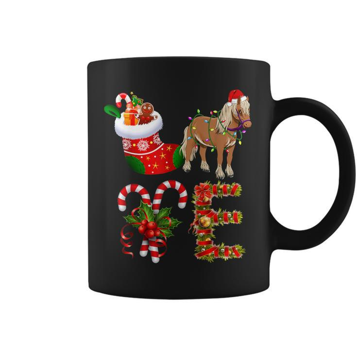 Horse Christmas Lights Led Santa Hat Christmas Coffee Mug