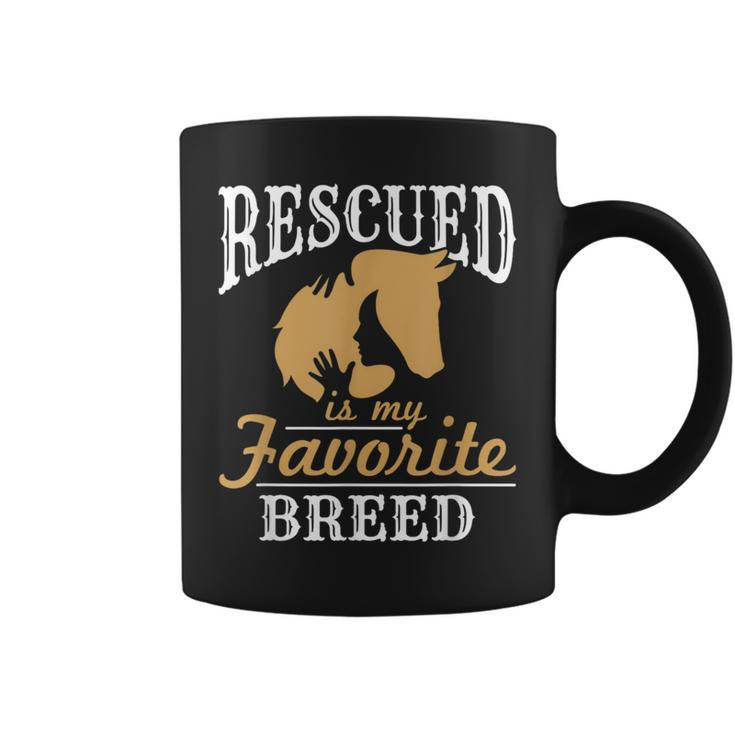Horse Rescue Equine Rescued Is My Favorite Breed Adoption Coffee Mug