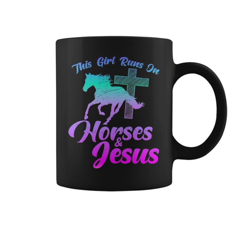 Horse Riding This Girl Runs Horses & Jesus Christian Coffee Mug
