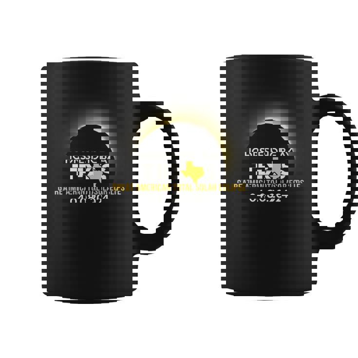 Horseshoe Bay Tx Texas Total Solar Eclipse 2024 Coffee Mug Mazezy