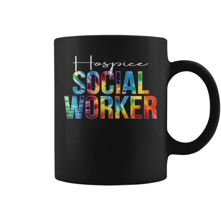 Hospice Social Worker Appreciation Day Tie Dye Work Coffee Mug