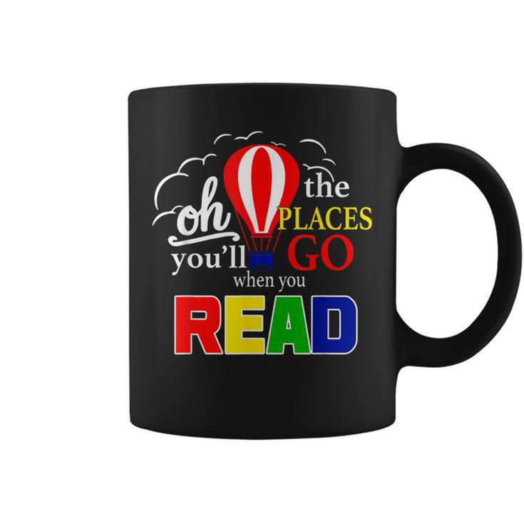 Hot Air Balloon Oh The Places You’Ll Go When You Read Coffee Mug