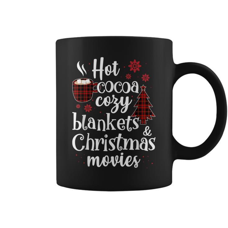 Hot Cocoa Cozy Blankets & Christmas Movie Xmas Coffee Mug