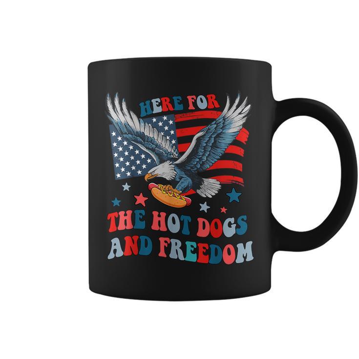 Here For The Hot Dogs And Freedom 4Th Of July Boys Girls Coffee Mug