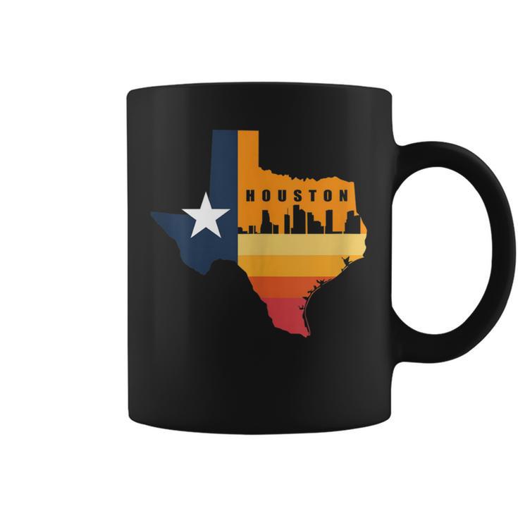 Houston City Texas Map Patriotic Texan Coffee Mug