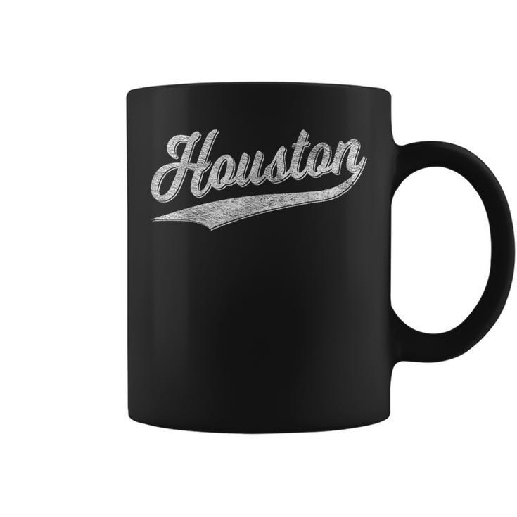 Houston Texas Vintage Sports Script Classic Style Coffee Mug