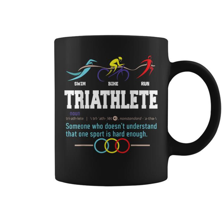 Humorous Triathlon Sports Cycling Running Coffee Mug