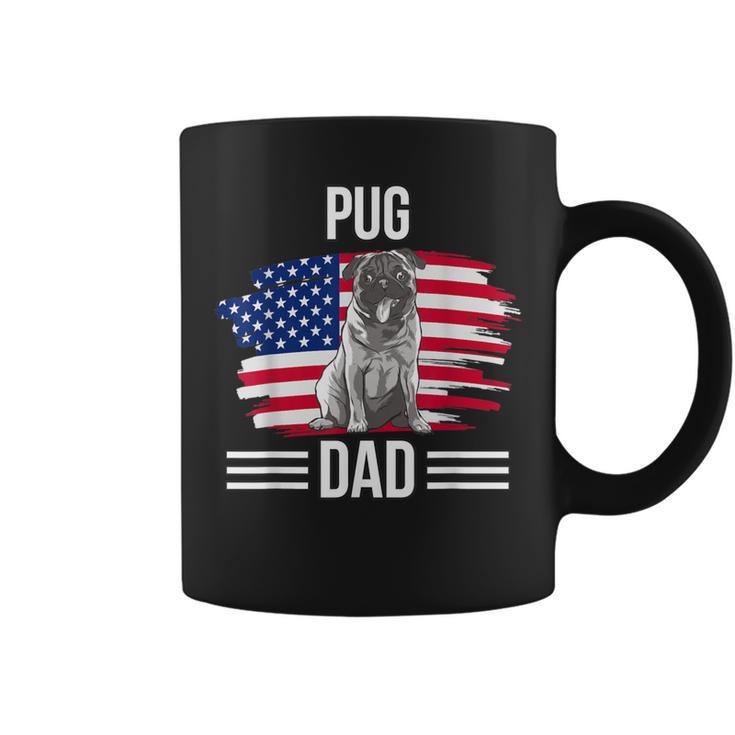 Hundebesitzer Us-Flagge 4 Juliatertag Mops Papa Tassen