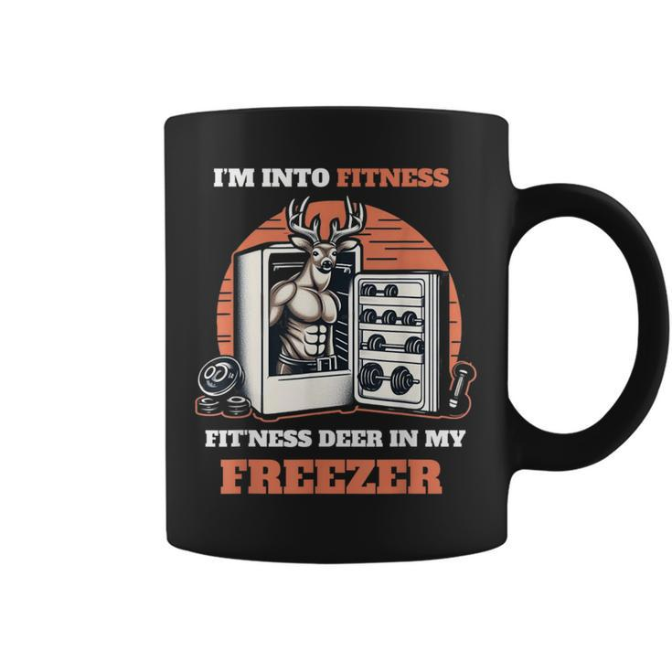 Hunting I'm Into Fitness Deer Freezer Hunter Dad Coffee Mug