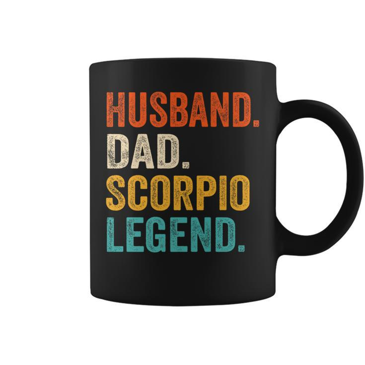 Husband Dad Scorpio Legend Zodiac Astrology Vintage Coffee Mug