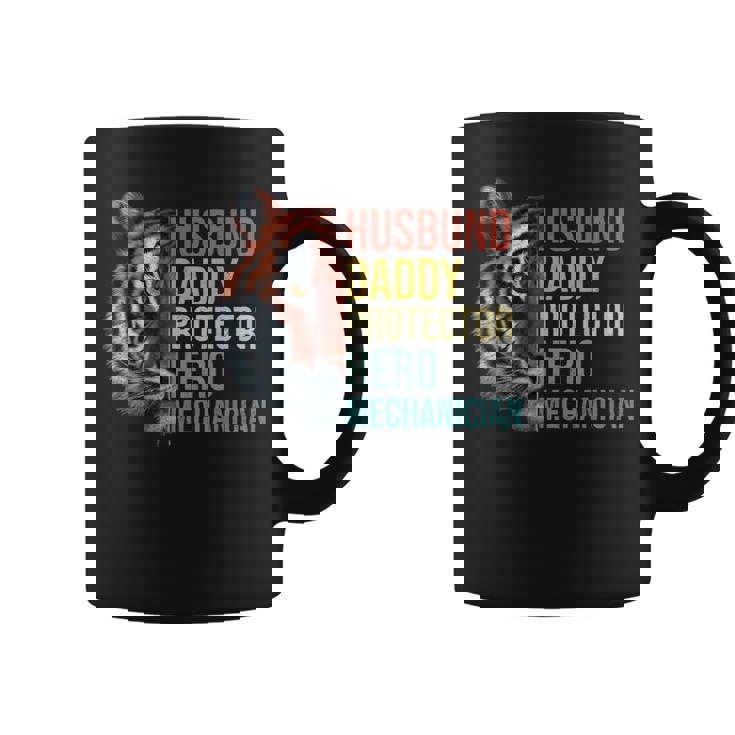 Husband Daddy Protector Hero Mechanician Father's Day Father Coffee Mug