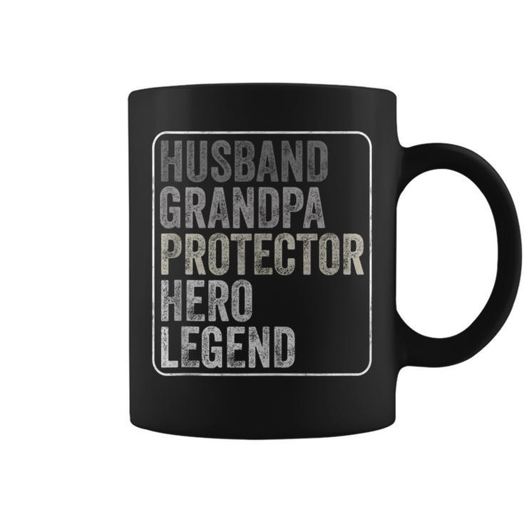 Husband Grandpa Protector Hero Legend Fathers Day Dad Coffee Mug